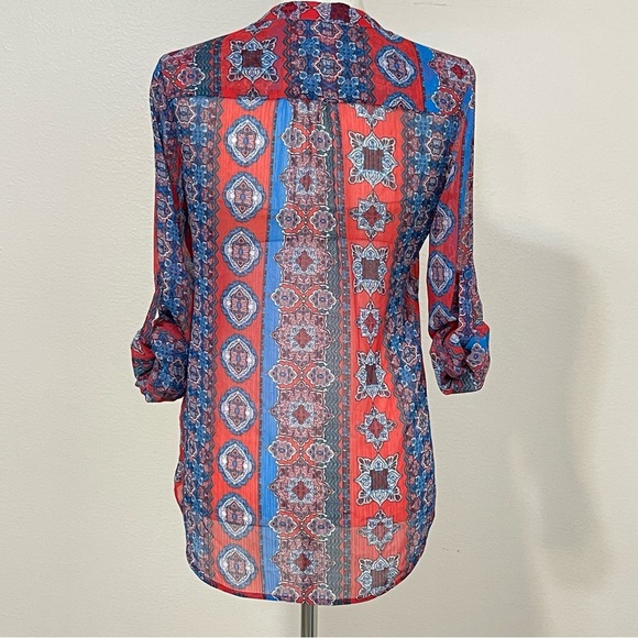 KUT from the KLOTH Jasmine Chiffon Button-Up Shirt Size XS - Picture 3 of 8